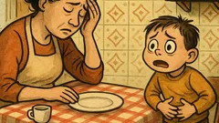 Виц: Мамо, боли ме стомахът...