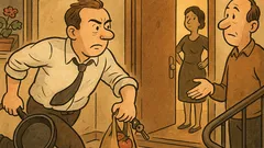 Виц: Абе, комшу, защо бързаш вкъщи?