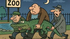 Виц: Новините: снощи в зоопарка...