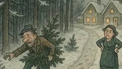 Виц: Мъж с елха залита