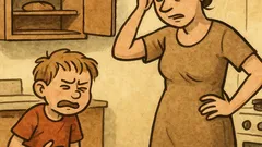 Виц: — Мамо, боли ме коремът!