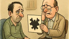 Виц: Психиатърът показва лист с петно