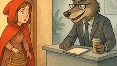 Виц: Червената Шапчица звъни на вратата