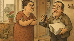 Виц: Тя: Искам развод! Той: