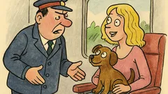 Виц: Във влака кондукторът пита блондинка