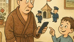 Виц: Тате, телефонът ти звъни...