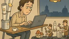 Виц: Дори да не спираш да работиш...