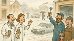 Виц: „Честит първи сняг!“ викат ортопедите