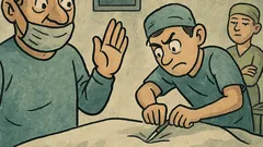 Виц: Хирургът пита стажанта в операционната...