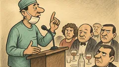 Виц: Хирург взима думата на банкет...