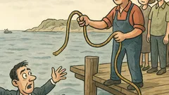 Виц: Кой край на въжето хвърляме?