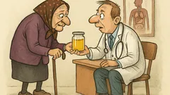 Виц: Баба носи бурканче в поликлиниката