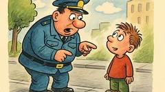 Виц: Полицай вижда дете на улицата...