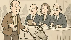 Виц: Мъж води коза на изложба за кучета