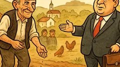 Виц: Минава един политик през село...