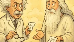 Виц: Айнщайн отива на небето...