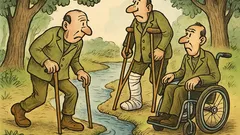 Виц: Трима ветерани вървят през гората