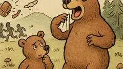 Виц: Мечето пита тате защо ръмжиш