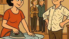 Виц: Скъпи, изглади си ризата…