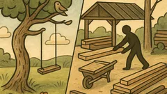 Виц: Кривото дърво си живее живота