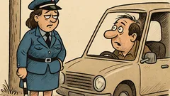 Виц: Спира ме жена катаджийка...