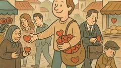 Виц: Любовта е да раздаваш сърцето