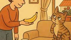 Виц: Коте, искаш ли банан?