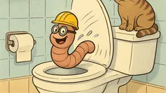 Виц: Какво си мисли глистът?