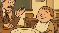 Виц: Детето пита учителя за „канибал“