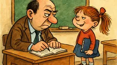 Виц: Учителят пише забележка на Марийка