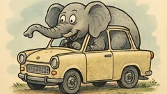 Виц: Колко слона влизат в трабантче?