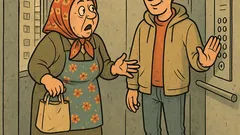 Виц: Майка от село в асансьора