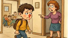 Виц: Иванчо се прибира с кървящ нос