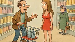 Виц: Мъж заговаря готино момиче в супермаркета
