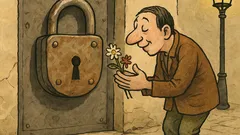 Виц: Един час галя ръждив катинар