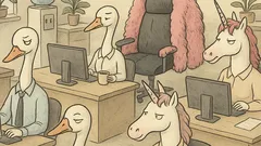 Виц: В понеделник в офиса — еднорози?