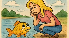 Виц: Една блондинка хванала Златната рибка