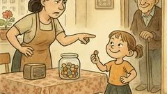 Виц: Момиченце, не яж толкова бонбони!